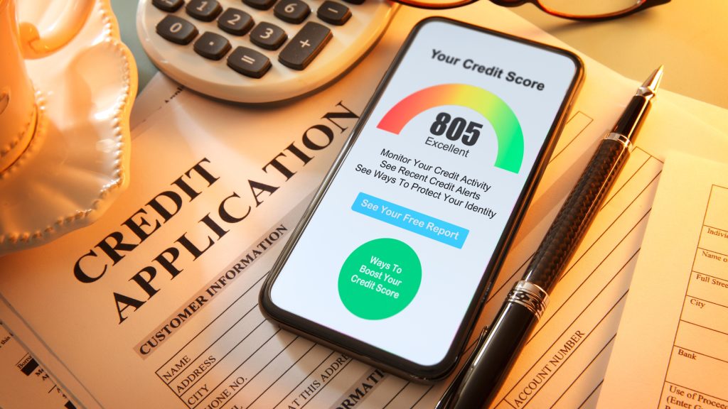 This picture shows good credit score